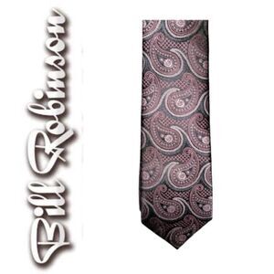 Bill Robinson Men's Red & Black 100% Polyester Hand Made Tie & Hanky Siz…